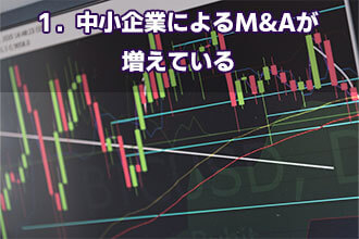 1．中小企業によるM&Aが増えている
