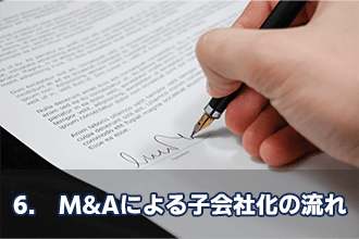 6.　M&Aによる子会社化の流れ