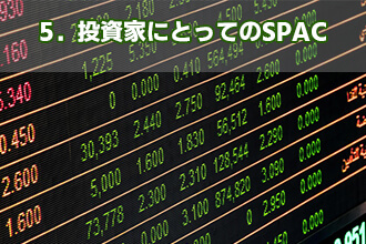 5．投資家にとってのSPAC