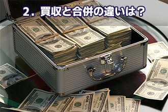 2．買収と合併の違いは？