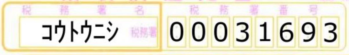 4_税務署名と税務署番号