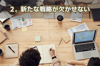 2．新たな戦略が欠かせない
