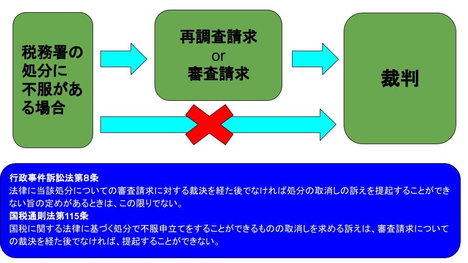 審査請求の手続きをしないと裁判は起こせない