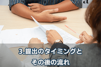 3.　提出のタイミングとその後の流れ